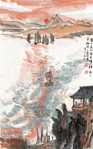 小潇湘;正天影倒碧,波面容光;水仙朝罢,间列绿盖红幢;吹风细雨, | 宋·万俟咏 芰荷香