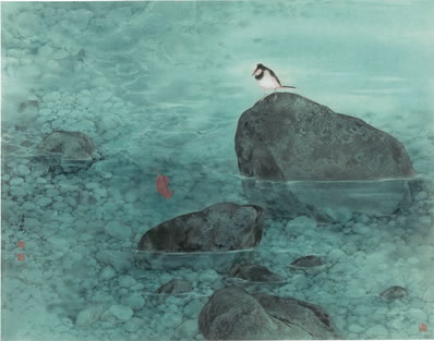 绝巘云霄外,嵯峨杳霭间;云将山岫湿,鹤伴月华閒;流水溪溪静,琪花 | 宋·陈嘉言 蒋洋道中望
