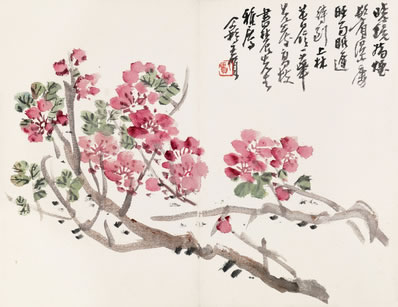 石黛初匀,几处暗分香溜;又泠泠、谷音齐奏;夕晖悬树深难透;一径斜 | 近现代·傅子馀 锦缠道