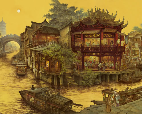 一白疑无影,亭亭物外斜;祇宜将晓月,衬此欲开花;飞瀑空相照,幽禽 | 清·洪亮吉 晓起看梨花