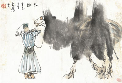 村居无广厦,松竹自成阴;长日林中卧,风枝落布衾;时怜野渔唱,复爱 | 明·潘纬 夏日溪堂