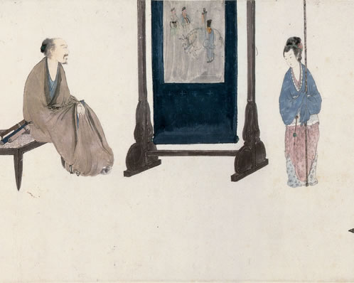 白首人千里,青灯酒一尊;偶携云外屐,来宿水边村;秋老霜飞叶,宵深 | 清·陈以豫 拟游北山海
