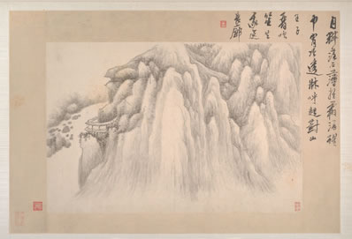山中兮清猿,涧溜溜兮寒泉;白日忽兮下照,耿将判兮何言;嗟公子兮豹 | 元·陈泰 别友