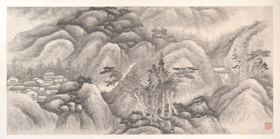 并载金台二月天;海棠巢下杏花前;试将明镜照华年;一晌绿窗才记梦, | 清末近现代初·梁鼎芬