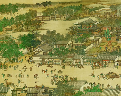 园林深,楼台好;地阔春先到;轻烟笼瓦,宝月窥帘弄清照;麝薰麟带重 | 清·张仲炘 早梅芳近