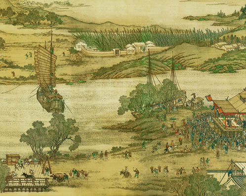 湖桥春水泊轻舠,冒雨相过重尔劳;喜见伯温编击壤,惭非元晦叙离骚 | 明·张宁 吴汝秀求先人