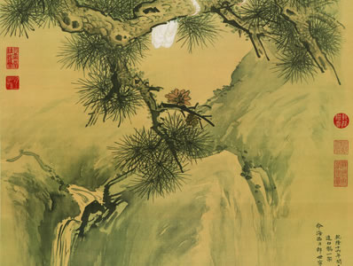 息机应免致鸥猜(韩偓),请为诗中图画来(萧建);好趁江山寻胜景( | 清·瞿士雅 自题小像集