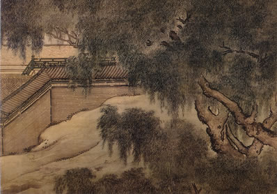 隐隐青山濛碧雾;小艇但随流水去;荒村何处问桃花,芳草渡;斜阳暮 | 清·佟世南 天仙子 皋