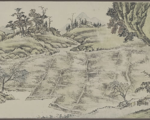 昔年壮游下江汉,霁雪千峰排两岸;今年看画忆旧游,万里江山入清玩 | 元末明初·钱宰 题长江