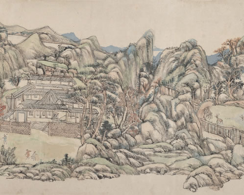 衫痕剪取秋江碧;袖罗红绣双鸂鶒;山远澹微茫;蛾眉满镜长;为谁同作 | 清·郭麟 菩萨蛮 邻舟