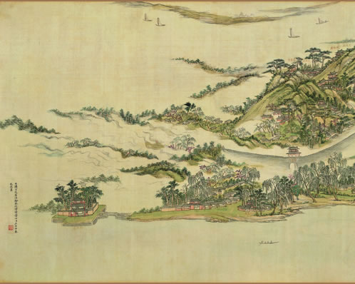 列馆招远风,疏渠引江水;朱华冒清涟,静色媚芳芷;宓妃袜生尘,灵均 | 明·殷云霄 魏丞莲花开