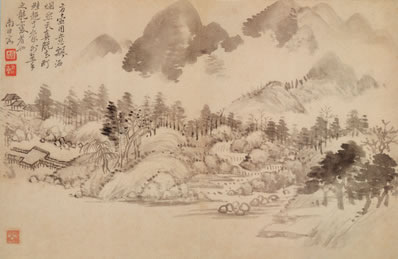狮子山前,千林飞雪,门闭不通车盖;剥啄谁来,脱征衫相对;有故人、 | 清·龚翔麟 向湖边 送