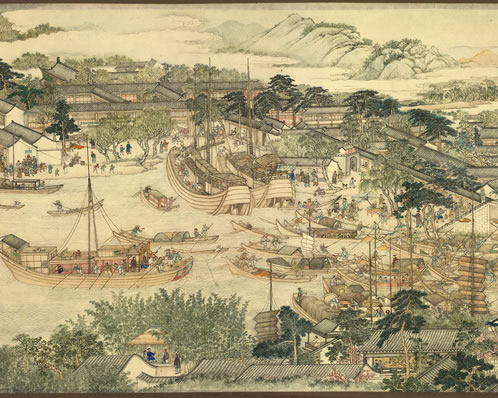 双峰遥促,回波奔注,茫茫溅雨飞沙;霜凛剑戈,风生阵马,如闻万鼓齐 | 宋·赵鼎 望海潮 八月