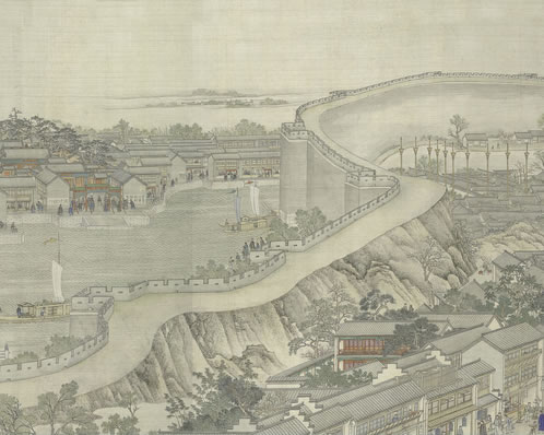 簇簇淮阴市,竹楼缘岸上;好日起樯竿,乌飞惊五两 | 唐·刘禹锡 淮阴行五首(并引)