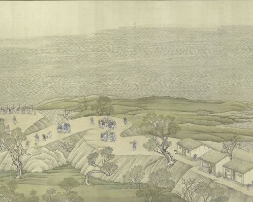砌花径藓,零露尽白,秋影鸿断;寒闭虚馆;料无笑语,因风坠天半;布 | 清·陈匪石 绕佛阁