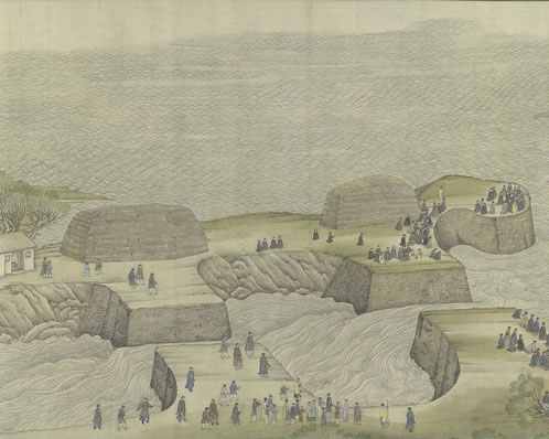 寒烟罥;荒池地,崇墉犹缭城曲;桐封今寂寞;碧瓦朱甍,游遍麋鹿;青 | 清·叶绍本 角招 过靖