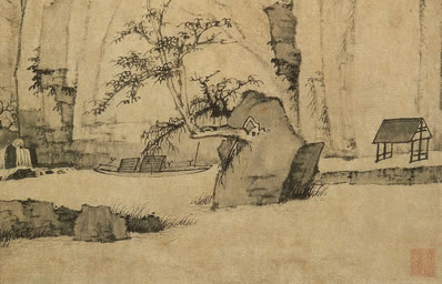 夕阳都在小楼西;更桥西;更湖西;湖外青山,山色晚来低;春又阑删人 | 清·沈岸登 江城梅花引