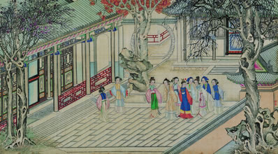 高城不碍登临眼;烟树外、大江如线;坐对周遭,山色斜阳变;应皱了, | 清·陈匪石 凤衔杯?登