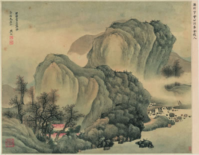 一叶落,搴朱箔,此时景物正萧索;画楼月影寒,西风吹罗幕;吹罗幕, | 唐·李存勖 一叶落