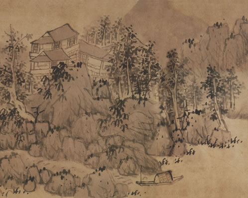风色静寒塘;寒花庙里初芳;水光无限拍山光;女伴相携信香;人生何处 | 明·俞彦 河渎神 本调